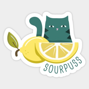 Sourpuss with lemons :-/ Sticker